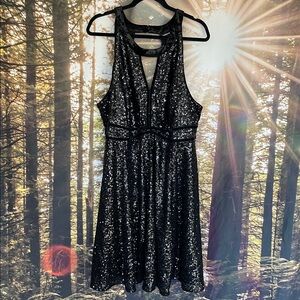 Torrid Glittering Black Backless Dress